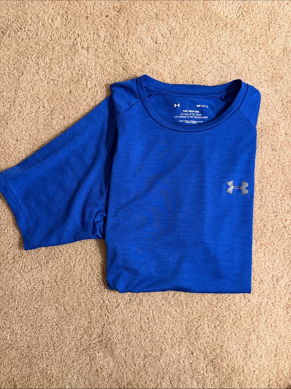 Under Armour heathered Blue Short Sleeve Tech Tee